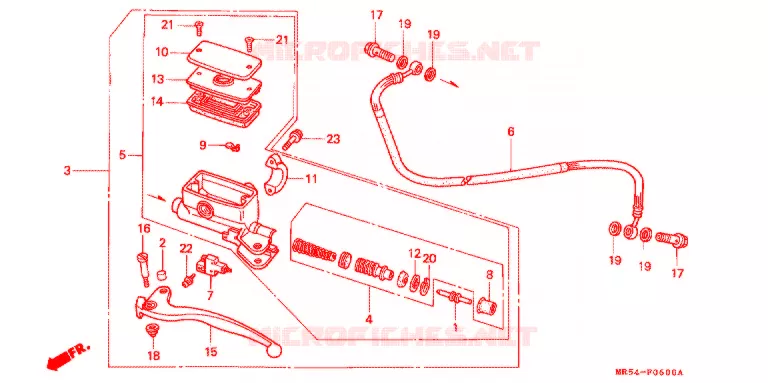 MAITRE-CYLINDRE Honda MOTO 800 PC800 1989  PC800K