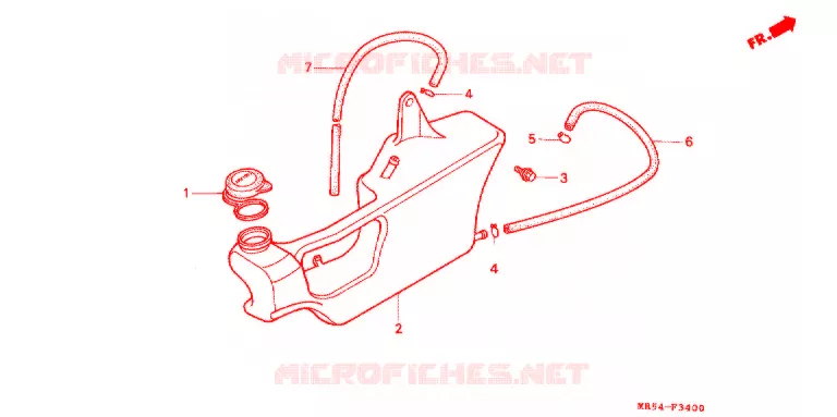 VASE D'EXPANSION Honda MOTO 800 PC800 1990  PC800L