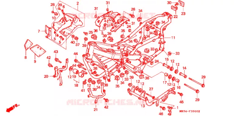 CADRE Honda MOTO 800 PC800 1990  PC800L