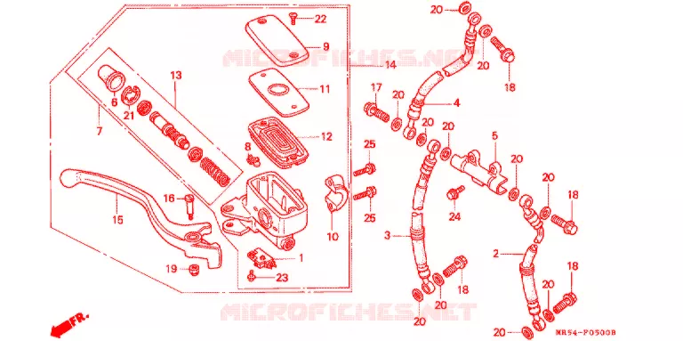 MAITRE CYLINDRE DE FREIN AVANT Honda MOTO 800 PC800 1990  PC800L
