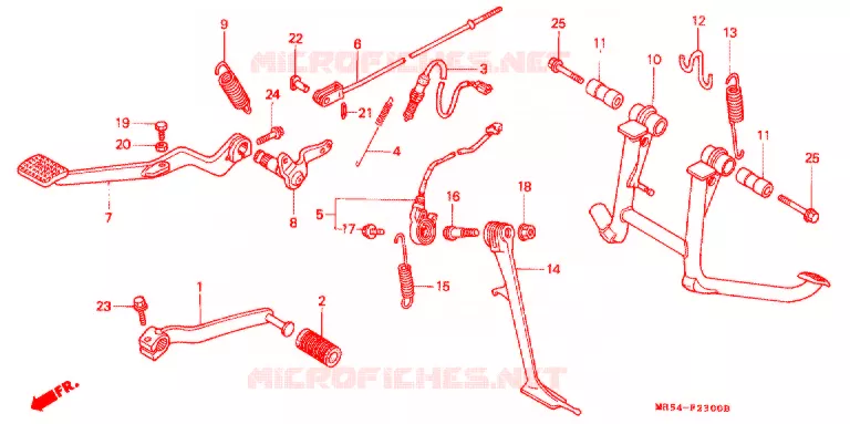 PEDALE Honda MOTO 800 PC800 1990  PC800L