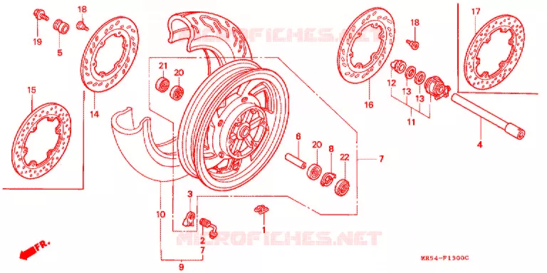 ROUE AVANT Honda MOTO 800 PC800 1990  PC800L