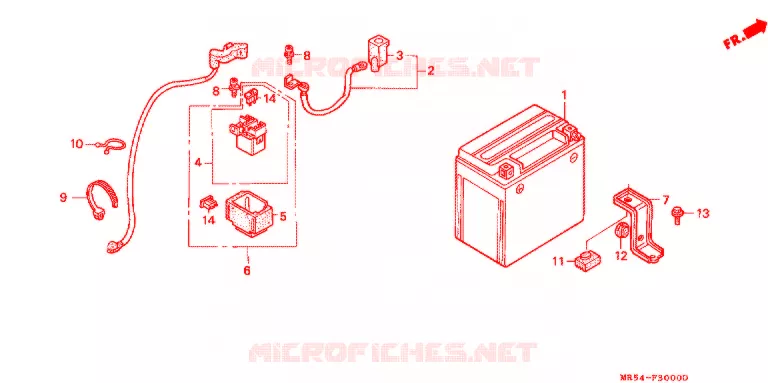 BATTERIE Honda MOTO 800 PC800 1995  PC800S