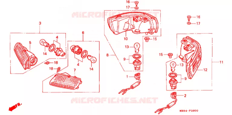 CLIGNOTANT Honda MOTO 800 PC800 1995  PC800S