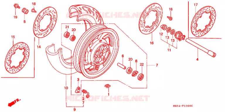ROUE AVANT Honda MOTO 800 PC800 1995  PC800S