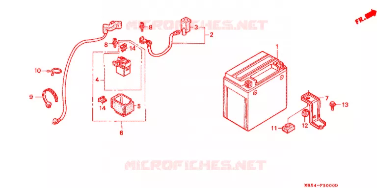BATTERIE Honda MOTO 800 PC800 1997  PC800V