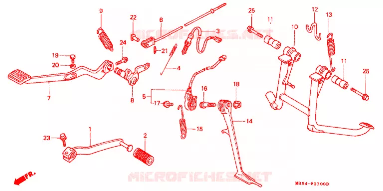 PEDALE Honda MOTO 800 PC800 1997  PC800V