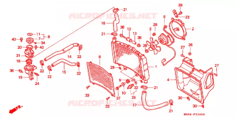 RADIATEUR Honda MOTO 800 PC800 1998  PC800W