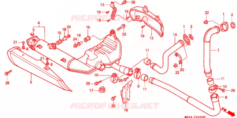 SILENCIEUX D'ECHAPPEMENT Honda MOTO 800 PC800 1998  PC800W