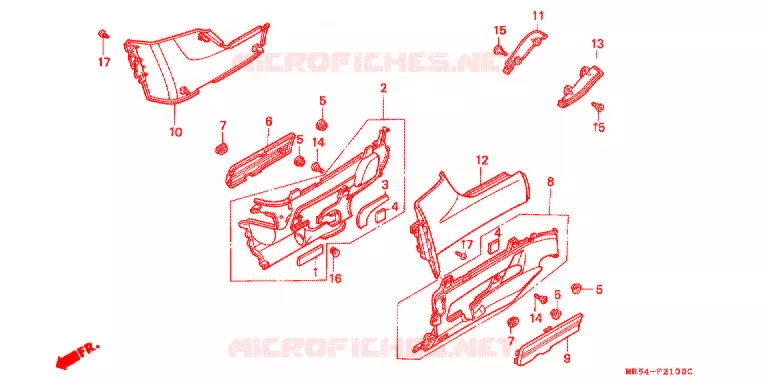 COUVERCLES LATERAUX Honda MOTO 800 PC800 1998  PC800W