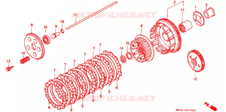 EMBRAYAGE Honda MOTO 800 PC800 1998  PC800W