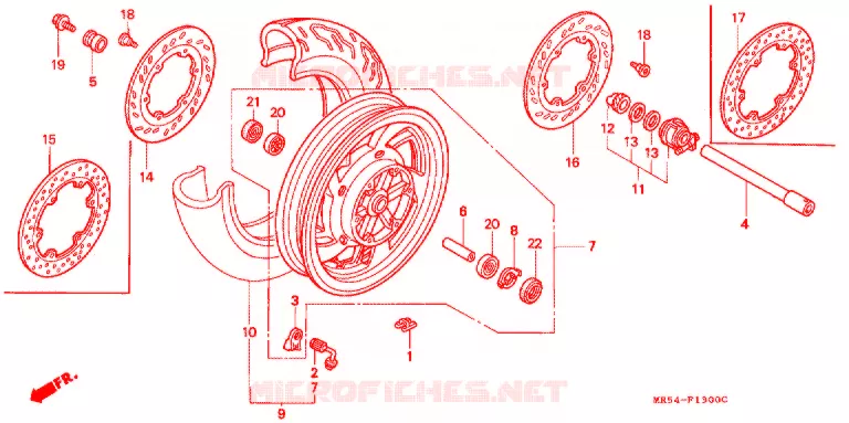 ROUE AVANT Honda MOTO 800 PC800 1998  PC800W