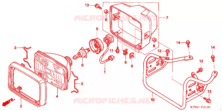 PHARE (PS2504/5) Honda MOTO 250 other-models 2004  PS2504