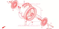 ROUE AVANT pour Honda RVF 400 With speed warning light de 1996