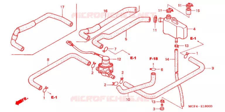 COMMANDE INJECTION D'AIR SOUPAPE Honda MOTO 1000 RC 2002  RVT1000R2