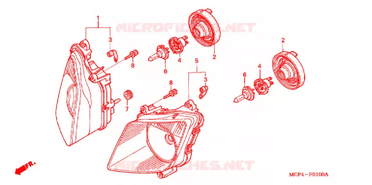 PHARE Honda MOTO 1000 RC 2003  RVT1000R3