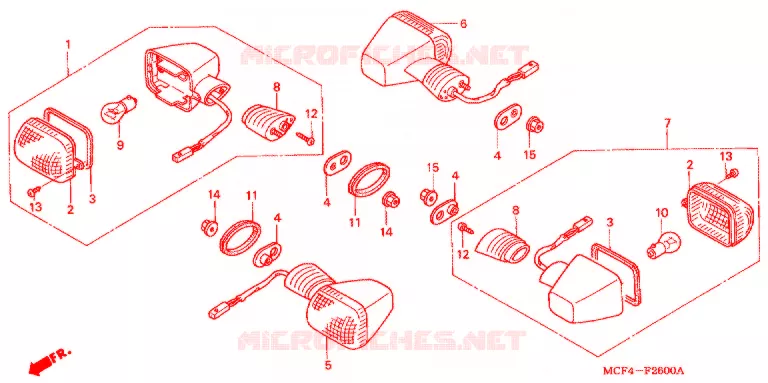 CLIGNOTANT Honda MOTO 1000 RC 2005  RVT1000R5