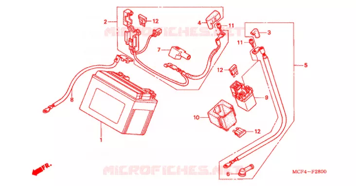 BATTERIE Honda MOTO 1000 RC 2000  RVT1000RY