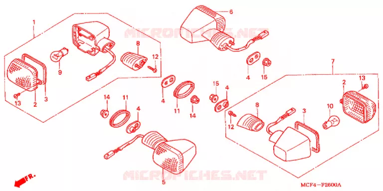 CLIGNOTANT Honda MOTO 1000 RC 2000  RVT1000RY