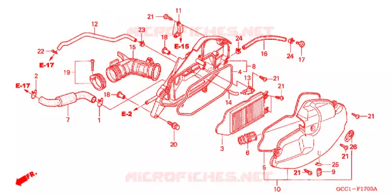 FILTRE A AIR Honda SCOOTER 100 SPACY 2003  SCR100WH3