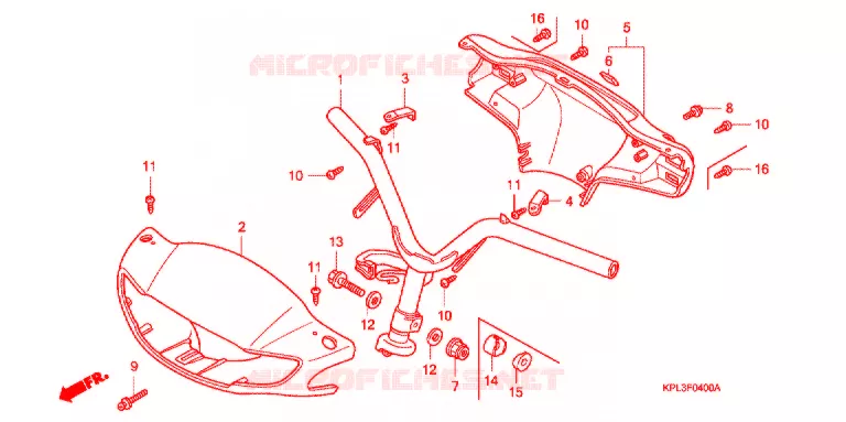 GUIDON - CARENAGE Honda SCOOTER 110 ACTIVA 2009  SCV1109