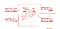 T (1) pour Honda 50 LIVE DIO MAGENTA de 1994