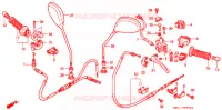 COMMODO   LEVIER   CABLE (2) pour Honda 50 LIVE DIO SR, front brake disk, RP131 de 1994