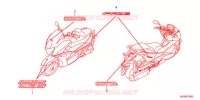 AUTOCOLLANTS pour Honda FAZE 250 TYPE S de 2011