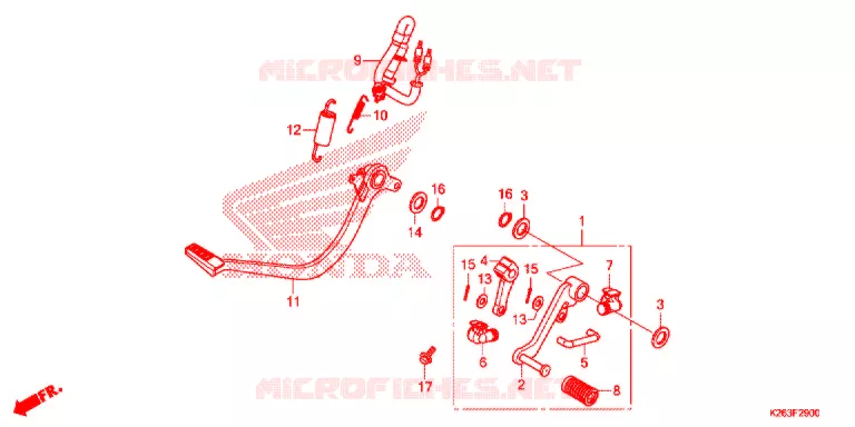 PEDALE Honda MOTO 125 MSX 2015  MSX125F
