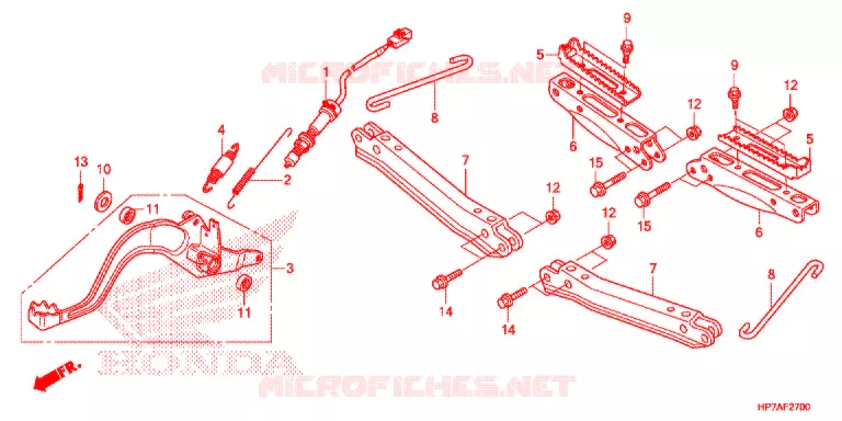 REPOSE PIED - PEDALE Honda ATV 420 FOURTRAX 2012  TRX420FPAC