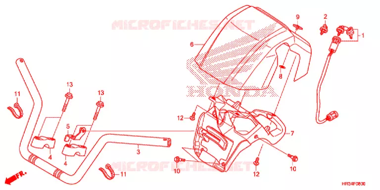 GUIDON Honda ATV 420 FOURTRAX 2014  TRX420TE1E