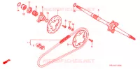ARBRE DE ROUE ARRIERE   CHAINE SECONDAIRE pour Honda TRX 450 R SPORTRAX Electric Start de 2006