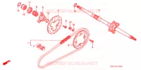ARBRE DE ROUE ARRIERE   CHAINE SECONDAIRE pour Honda TRX 450 R SPORTRAX Electric Start BLACK de 2008
