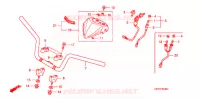 GUIDON pour Honda TRX 450 R SPORTRAX Electric Start BLACK de 2008