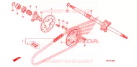 ARBRE DE ROUE ARRIERE   CHAINE SECONDAIRE pour Honda TRX 450 R SPORTRAX Electric Start de 2009
