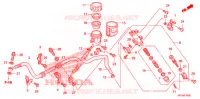 MAITRE CYLINDRE DE FREIN ARRIERE pour Honda TRX 450 R SPORTRAX Electric Start WHITE de 2012