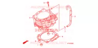 CYLINDRE pour Honda TRX 450 R SPORTRAX Electric Start RED de 2013