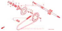 ARBRE DE ROUE ARRIERE   CHAINE SECONDAIRE pour Honda TRX 450 R Kick start de 2005