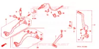 PEDALE pour Honda TRX 450 R SPORTRAX Kick start BLACK de 2008
