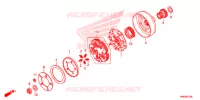 EMBRAYAGE pour Honda FOURTRAX 500 RUBICON DCT EPS de 2016