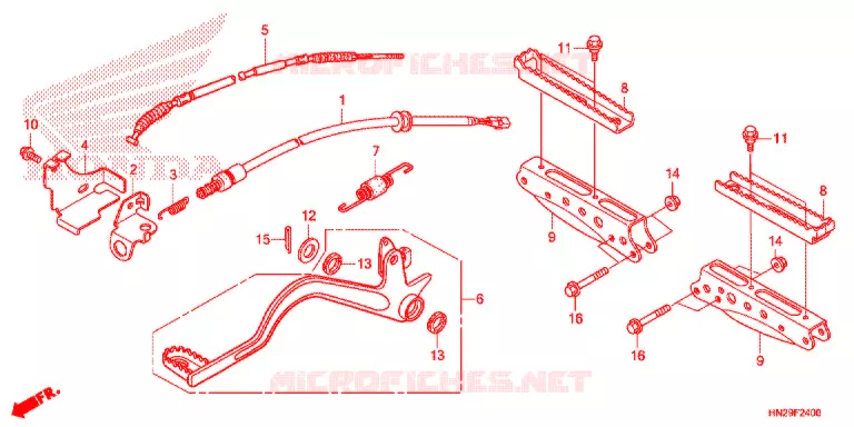 PEDALE - REPOSE PIED Honda ATV 500 FOURTRAX 2012  TRX500FAC