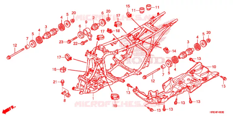 CADRE Honda ATV 500 FOURTRAX 2012  TRX500FEC