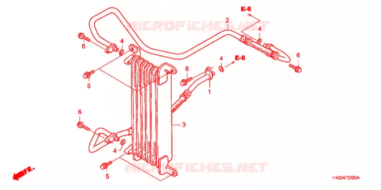 RADIATEUR D'HUILE Honda ATV 500 FOURTRAX 2007  TRX500FGA7