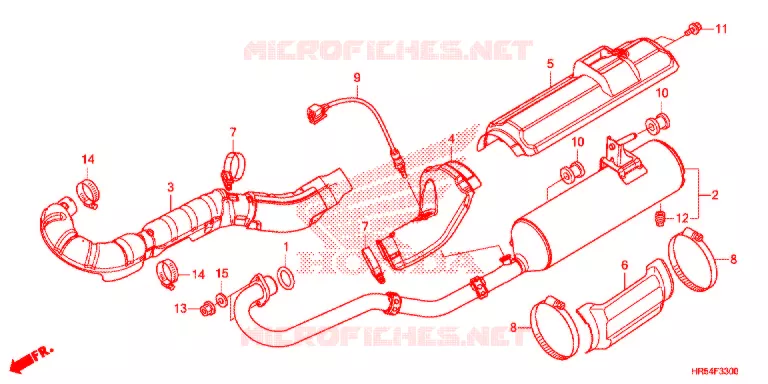 SILENCIEUX D'ECHAPPEMENT Honda ATV 500 FOURTRAX 2016  TRX500FM5G