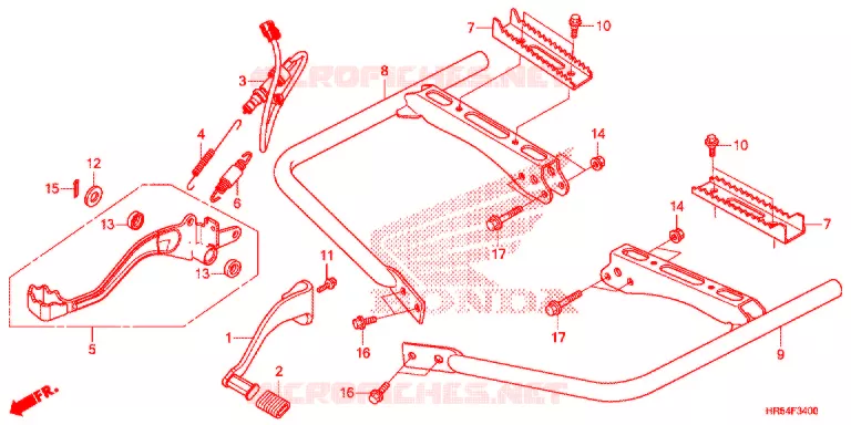 PEDALE - REPOSE PIED Honda ATV 500 FOURTRAX 2015  TRX500FM6F