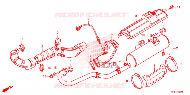 SILENCIEUX D'ECHAPPEMENT Honda ATV 500 FOURTRAX 2015  TRX500FM6F