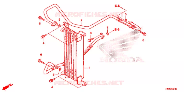 RADIATEUR D'HUILE Honda ATV 500 FOURTRAX 2013  TRX500FPAD