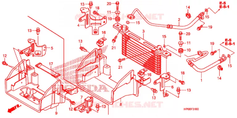 RADIATEUR D'HUILE Honda ATV 500 FOURTRAX 2011  TRX500FPEB