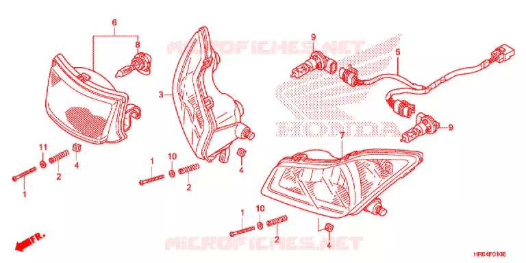 PHARE Honda ATV 500 FOURTRAX 2012  TRX500FPEC