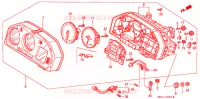 COMPTEUR pour Honda VFR 800 With speed warning light de 2000